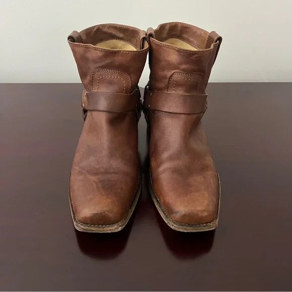 Vintage Frye - Smith Harness Motorcycle Leather Boot - Brown 11 B